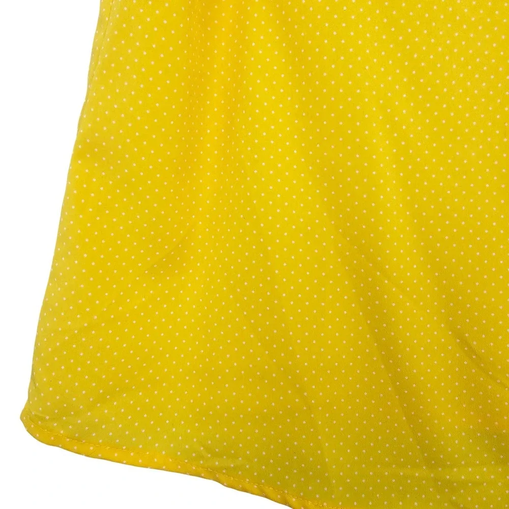Banana Republic Yellow Polka Dot Puff Sleeve‎ Blouse Women's Small Top